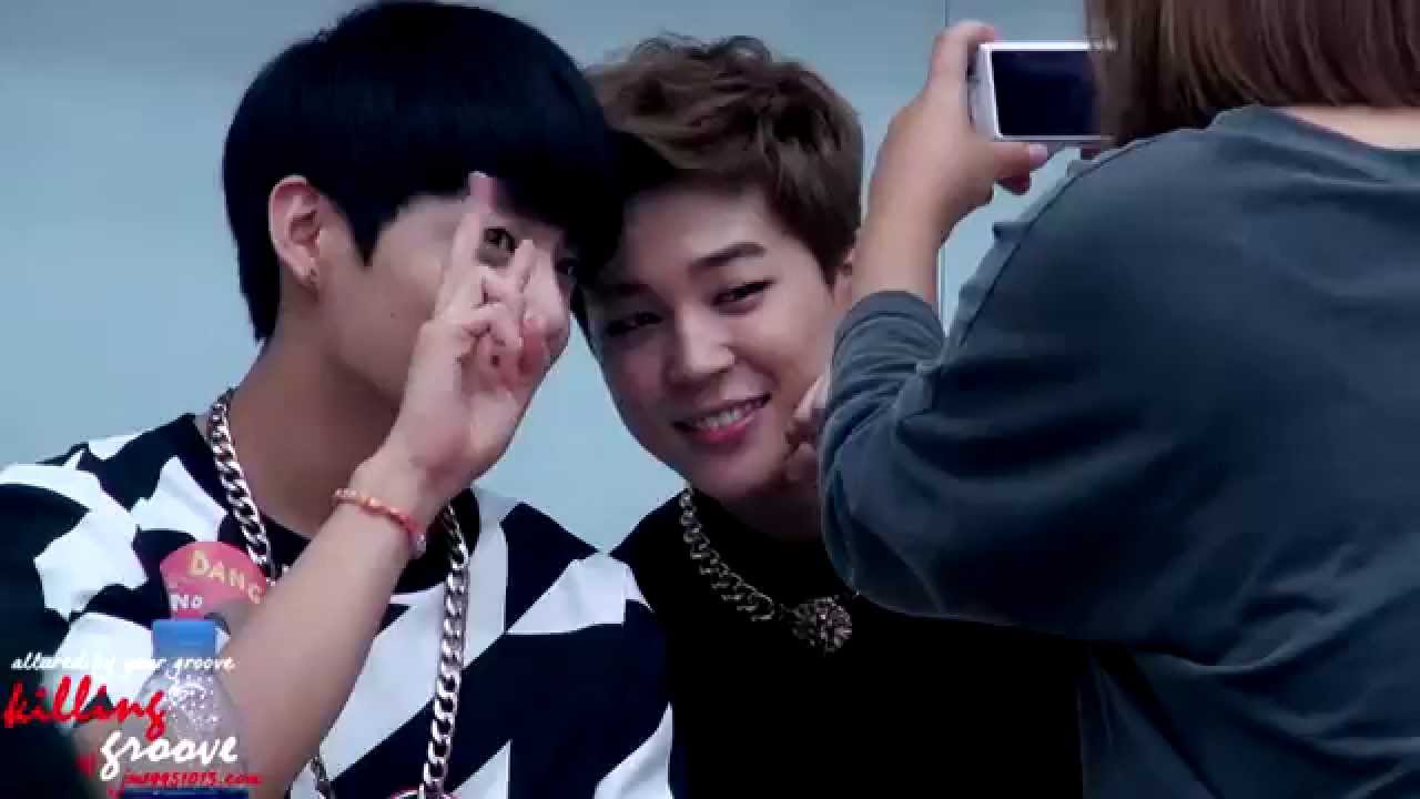 140929 대구 팬사인회 방탄소년단 - 지민이 셀카 + 막내랑 + 단체로 포토타임