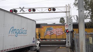 UP 9912 Rocklin Rocket Passes Florin Perkins Road Crossing, Sacramento California