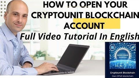 √How To Create Your Cryptounit Blockchain Account |📢Full Video Tutorial In English@EvorichArmy