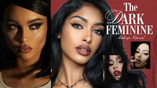 Famous DARK FEMININE  MAKEUP ROUTINE // cat eye, glowy skin, brown girl friendly, fave new products 🥀 Profile