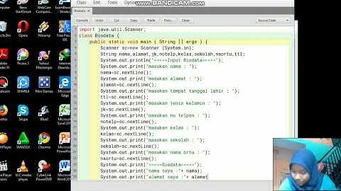 Cara membuat biodata diri menggunakan BlueJ