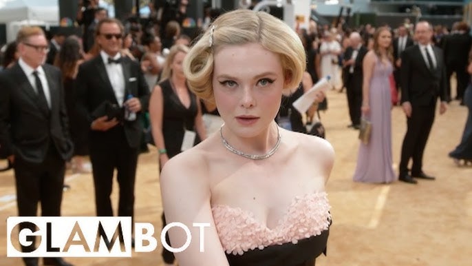 Elle Fanning Glambot Bts At 2022 Emmys
