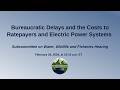 Bureaucratic Delays and the Costs to Ratepayers and Electric Power Systems