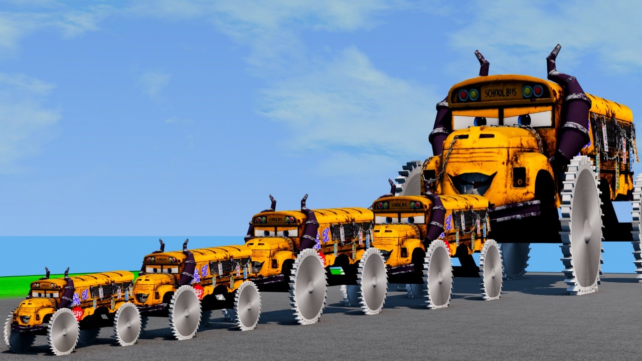 Big & SmallMcQueen Vs 2 Wheel Bike Vs Thomas Train The Tank Engine Vs portal Vs Cars_Beamng.drive