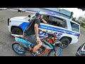 POLICE SNEAK UP ON HIM DOING A WHEELIE!