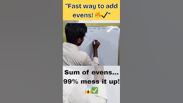 Sum of evens? Done in seconds! ⚡#mathstricks #maths #shortvideo #viral