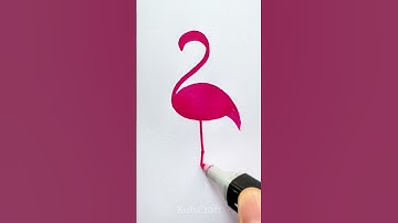 How to Draw a Flamingo with the Number 2 – So Easy!#drawing #art #easydrawing #diy #diycrafts #cute