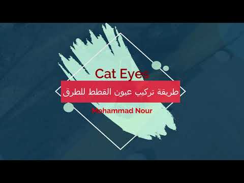 طرق تركيب عيون القطط   فى مشاريع الطرق الاسفلت