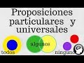 Proposiciones particulares y universales, razonamiento analítico, logico