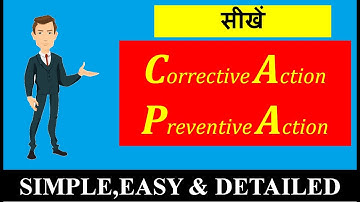 CORRECTION- CORRECTIVE ACTION-PREVENTIVE ACTION | CAPA | What/Why/How/When | Quality
