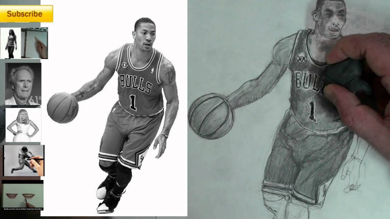 ⁣YOUDRAW (How to Draw) Derrick Rose- Interactive Figure Drawing Tutorial