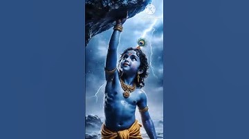 How Lord Krishna Lifted Govardhana Parvat on One Finger 🙏#govardhan  #krishna #epic #shorts