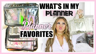 WHATS IN MY PLANNER BAG & ORGANIZATION| AMAZON PLANNER FAVORITES!  GIVEAWAY!