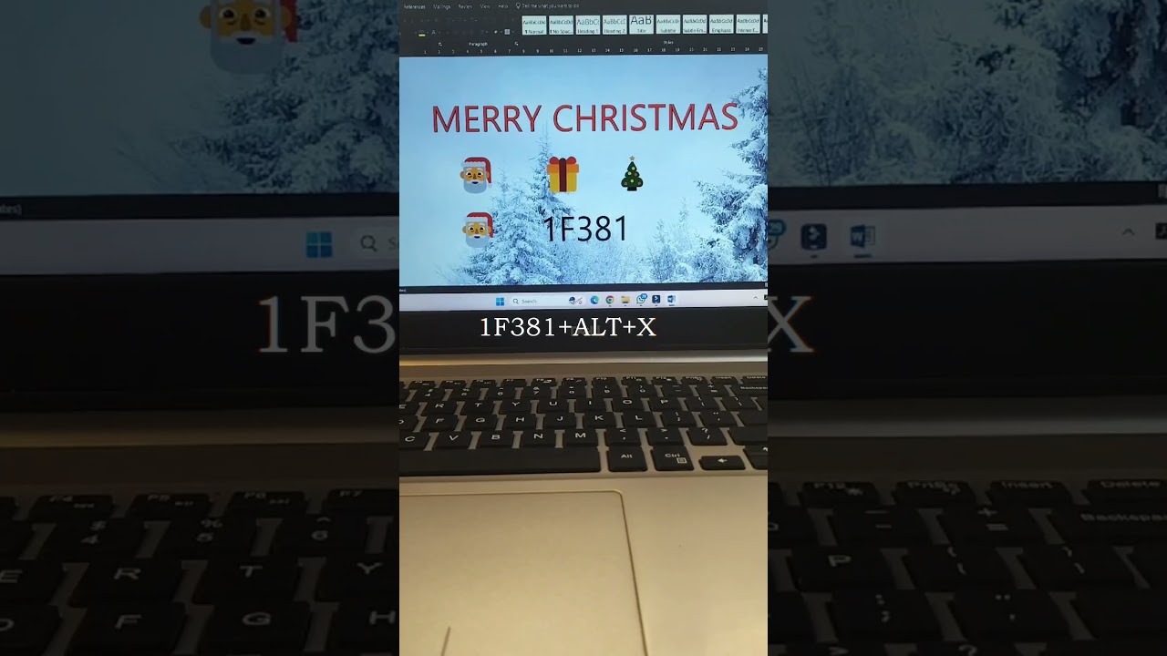 How to Type Happy Merry Christmas Symbol in MS Word