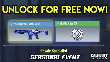 HOW TO UNLOCK/GET PEACEKEEPER MK2 VOLTAIC GARDEN COD MOBILE |  ROYALE SPECIALIST SEASONAL EVENT CODM