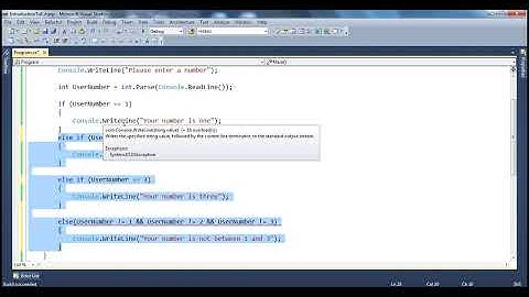Part 10 - C# Tutorial - If statement in C#
