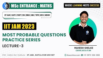 Most Probable Questions Practice Series | L-3 | IIT JAM Mathematics | IFAS