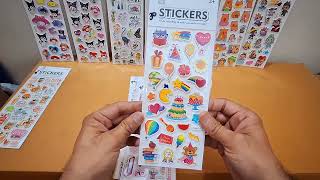 Unboxing and Review of Cartoon Puffy 3D PVC Cute Mix Stickers | Funny Stickers for Kids screenshot 3