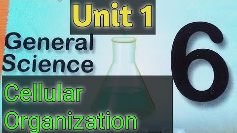 Unit 1 Cellular Organization 6th Class General Science KpK Textbook For PST CT DM PET TT SST GENERAL