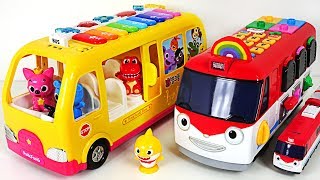 Baby Shark, Pinkfong Help Ipo Edu Train Blocks Finding Play With Piano Bus - Pinkypoptoy
