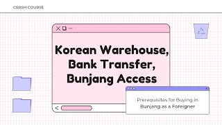 Crash Course How To Get Bunjang Access, Kr Warehouse Bank Transfer Services How Much Faqs