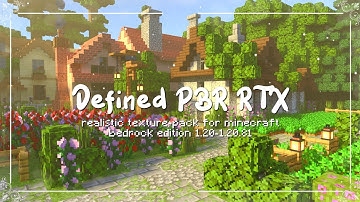 what shader i use for my Minecraft Bedrock gameplay! Defined PBR RTX texture pack for 1.20+ ✨️🪴