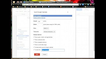 Create Calendar and Embed on a Google Site