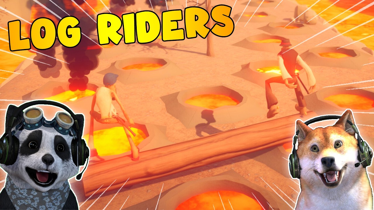 Poo Panda dan Obit Harus Bekerja Sama Di Atas Kayu Melewati Rintangan - Log Riders Indonesia