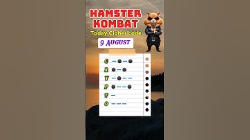 today 9 August hamster Kombat Cipher code #crypto #hamsterkombat #hamsterciphercode #viralvideo