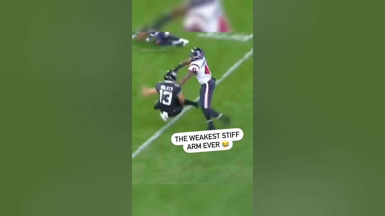 The Weakest NFL Stiff Arm Ever YouTube