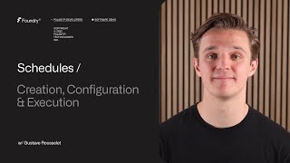 Schedules | Creation, Configuration, and Execution in Palantir Foundry