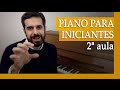 Aula de Piano Para Iniciantes: 2ª aula aberta com instruções de piano para iniciantes.