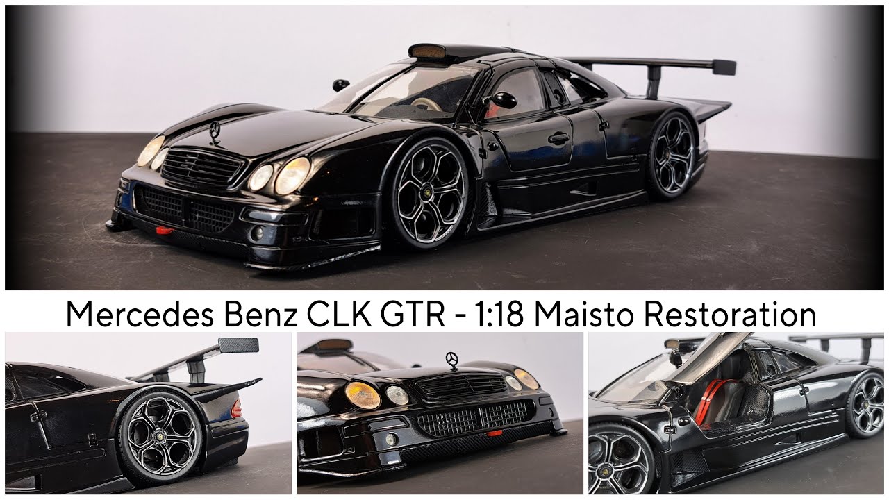 Mercedes Benz CLK GTR - 1/18 Maisto Restoration with Carbon