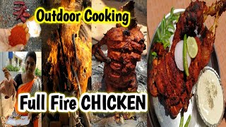 Full Grilled/Fried Chicken | Whole Chicken Roast without oven | Easy method Tandoori Chicken Recipe