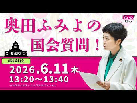 2026年6月11日　環境委員会（PCB処理法改正案/廃棄物処理法改正案）「移行の必要条件そろっていませんよ！」