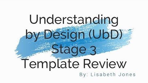 UbD Stage #3 Template Review