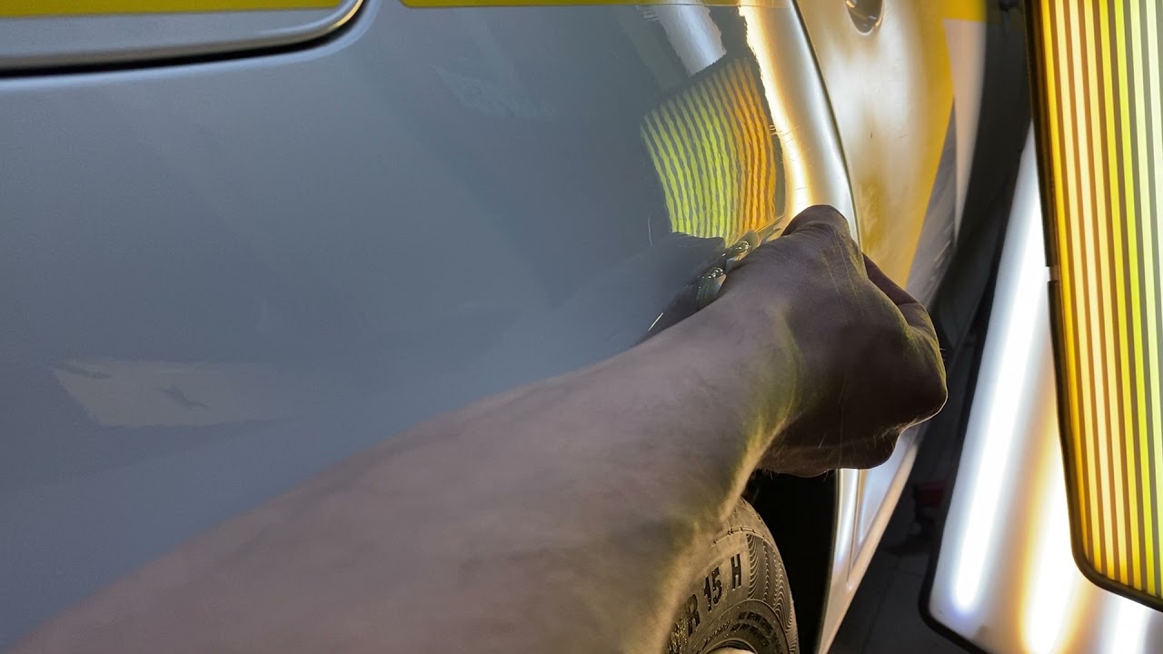 Ремонт без покраски заднего крыла VW Polo . PDR repair of the rear ...