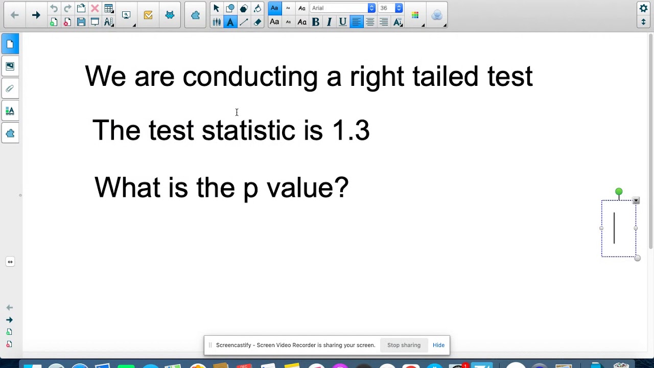 Using Geogebra to find area in tail(s)