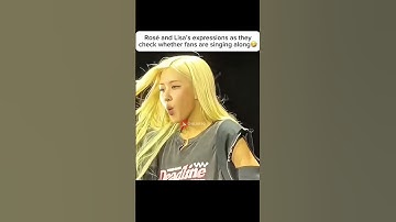Rosé and Lisa’s expressions as they check whether fans are singing along 🤣 #rosé #lisa #blackpink