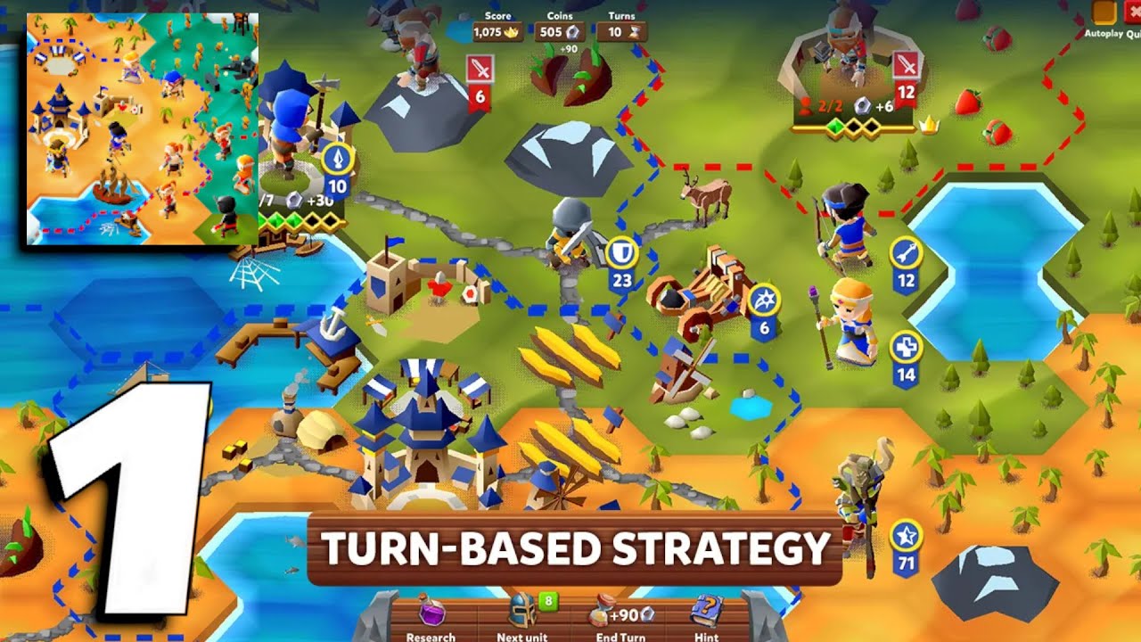 Hexapolis: Turn Based Game 4X - Gameplay Part 1 (Android, iOS)