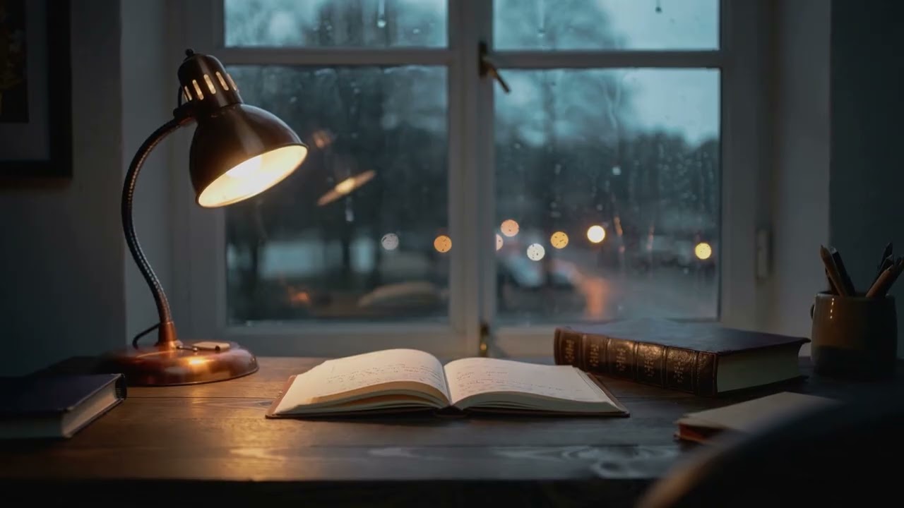 Soft Rain & Desk Lamp — Cozy Lofi for Focus, Writing & Late Nights | Starlit Station 🌙
