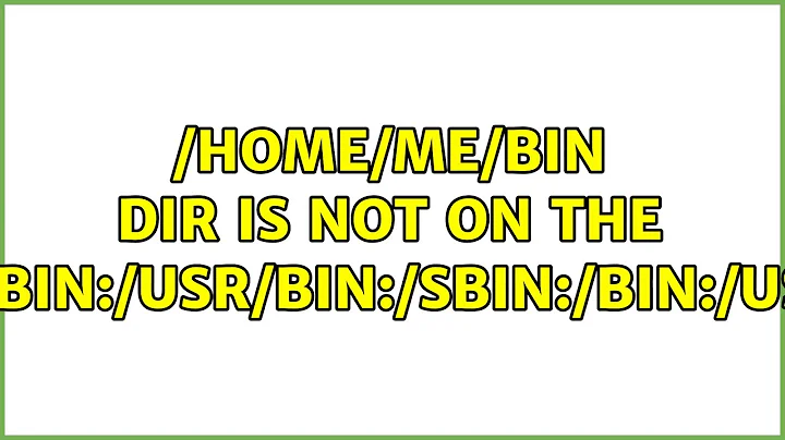 $HOME/bin dir is not on the $PATH (3 Solutions!!)