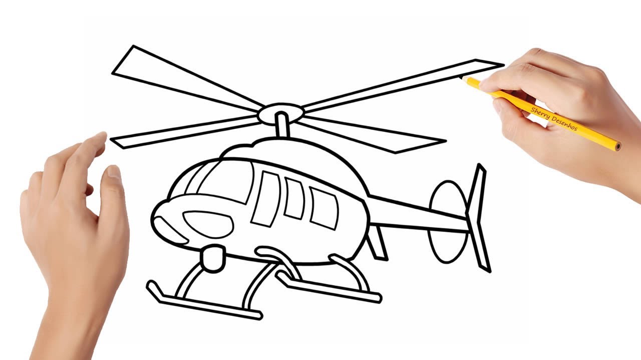 Desenho De Piloto De Helicoptero Para Colorir