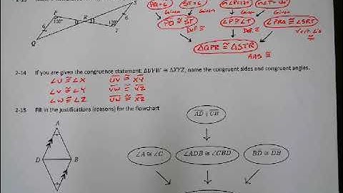 CPM Integrated II Lesson 2.1.2 Flowcharts for Congruence
