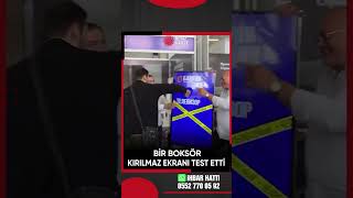 Bir boksör, kırılmaz ekranı test etti