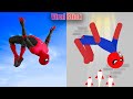 Spiderman vs stickman  stickman dismounting highlight and funny moments 206