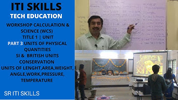 ITI |1st YEAR | WORKSHOP CALCULATION & SCIENCE | UNIT | PART #3 | UNITS OF PHYSICAL QUANTITIES.