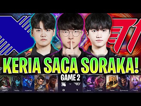 KERIA JUEGA SORAKA SUPPORT CON T1 EN LCK! | DRX vs T1 Game 2 LCK Summer 2024