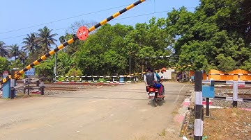 new ICF train coming slowly to the Railgate | gateman unable to close the gate due to busy public 😳