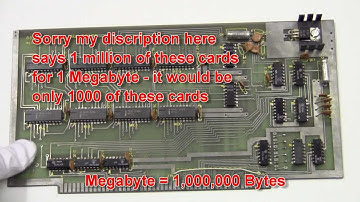 Vintage Computer Memory Card 1Kilobyte from MITS Altair 8800 Microcomputer